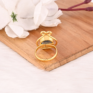 Anillo Ajustable de Topacio Azul, Joyería de Piedras Preciosas Hecha a Mano para Mujer - Product Image 5