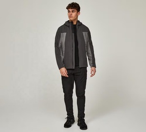 Chaqueta Cortavientos con Capucha para Hombre, Simple, de Nailon Arrugado, Impermeable, Transpirable, con Cierre, Diseño 3D, para Uso Casual al Aire Libre - Product Image 3