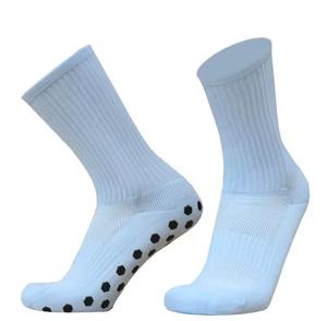 Chaussettes de sport pour hommes en polyamide respirant, antidérapantes, avec logo sur le bord, tricotées, longueur mi-mollet, pour l'été - Product Image 1