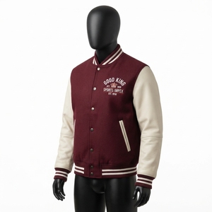 เสื้อแจ็คเก็ตเบสบอลแขนยาวหนังแท้สไตล์ Letterman Varsity ระบายอากาศได้ดีสำหรับผู้ชาย เหมาะสำหรับฤดูหนาว - Product Image 4