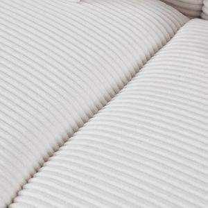 โซฟาผ้าลูกฟูกสองที่นั่ง รุ่นโมเดิร์น 2140 สำหรับห้องนั่งเล่น ห้องนอน สำนักงาน และพื้นที่ขนาดเล็ก สีเบจ (2140BG) - Product Image 4