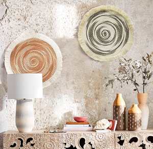 Décoration murale tissée, petite suspension murale en macramé, décoration d'intérieur mignonne et bohème en osier - Product Image 3