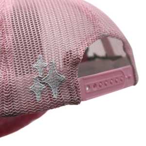Gorra Trucker Personalizada de Terciopelo Rosa y Malla con Bordado 3D, Ajustable, Unisex, para Exteriores - Product Image 5