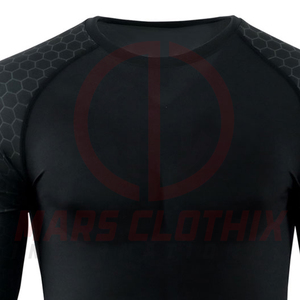 Custom Printed Breathable Quick Dry MMA BJJ Rash Guard <b>For</b> <b>Men</b> Professional Made <b>Men's</b> <b>Compression</b> <b>Shirts</b> - Product Image 6