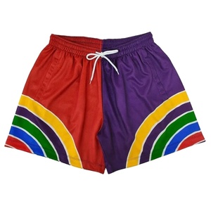 Shorts de sport pour garçons avec logo personnalisé, 100% polyester, motif floral, taille élastique, style décontracté, grande taille, shorts en mesh pour hommes avec poche - Product Image 5