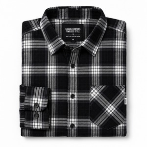 Camisa de Franela a Cuadros de Algodón para Hombre, Fabricación Personalizada OEM, Suave y Cómoda, Talla Grande - Product Image 6