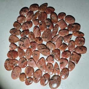 Lot en gros de cabochons de pierre de soleil orange naturelle de haute qualité, formes variées, polis, certifiés par un tiers, 20-45mm - Product Image 4