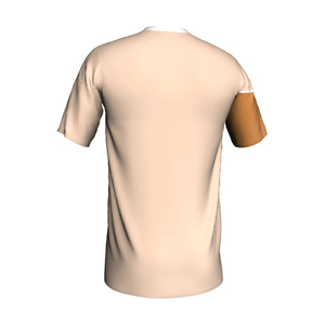Camiseta de Fútbol para Hombre, Cuello en V, Bloques de Color, Manga Corta, Poliéster que Absorbe la Humedad, Corte Regular para Adultos, Todas las Temporadas - Product Image 4