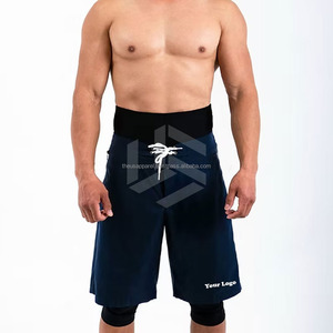 Premium Quality Double Layer Awrah Shorts <b>Muslim</b> <b>Men</b> Islamic <b>Swimwear</b> Shorts Mid Waist Activewear Eco-Friendly Breathable - Product Image 6