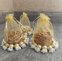 마른 과일을 위한 인도 수제 졸라매는 끈 Potli, 캔디 & 초콜릿 웨딩 호의 Haldi, 멘디 선물 들러리 파티 호의 가방
