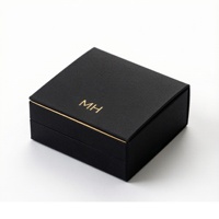 Boîte cadeau de parfum haut de gamme écologique à fermeture magnétique avec logo MH en feuille d'or |   Boîte rigide personnalisée avec insert en mousse EVA pour flacon de parfum |