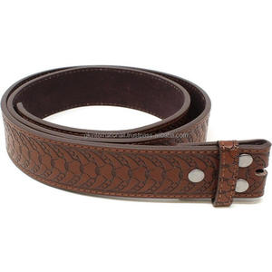Luxury Strong Stitched <b>Western</b> Leather Tooling <b>Belt</b> Hand Carved Horn Embossed Tooled Leather <b>Belt</b> for Unisex Bulk Order - Product Image 2