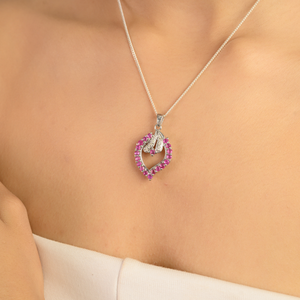 Colgante de Plata de Ley 925 con Forma de Hoja de Rubí, Engaste de Puntas, Elegante Gema en Forma de Lágrima Abierta, Joyería Fina para Mujer, Venta al por Mayor - Product Image 4