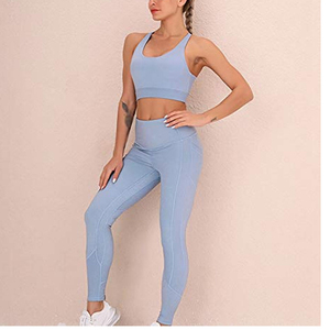Conjunto de Yoga para Mujer, Ligero, de Color Sólido, Último Estilo, MOQ Bajo, Venta Directa de Fábrica, Conjunto de Yoga de Alta Calidad - Product Image 6