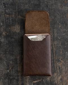 Portefeuille en cuir sans couture à prix d'usine, porte-cartes minimaliste et fin en cuir véritable, petit portefeuille pour homme SLW-0035 - Product Image 3