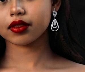 Premium Quality <b>Moissanite</b> Diamond <b>Earrings</b> Elegant Fine Jewelry for Women with Brilliant Sparkle for Wedding Party Anniversary - Product Image 2