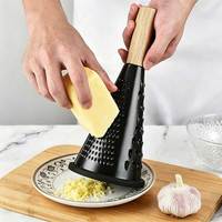 Handmatige metalen Japanse houten handgreep functionele keuken multifunctionele 3-in-1 fruit- en groenteschiller van roestvrij staal