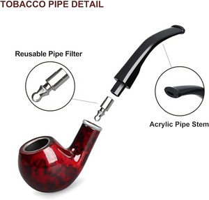 Pipa de Fumar de Madera de Lujo Hecha a Mano, Pipa de Tabaco de Madera de Alta Calidad, Pieza Decorativa de Colección Vintage a un Precio Accesible - Product Image 2