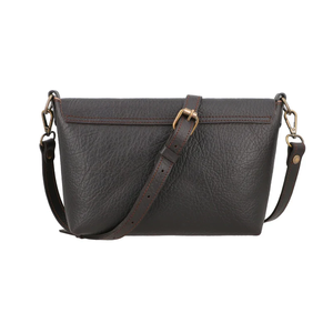 Venta al por mayor directa de fábrica: Bolso bandolera de cuero para mujer, clásico negro con solapa, personalizable y suministro para pedidos al por mayor. - Product Image 2