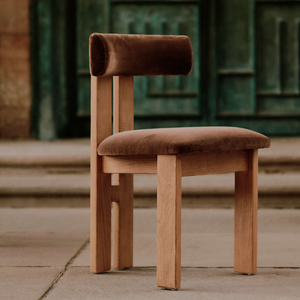 Contemporary Solid Wood Dining <b>Chair</b> with Upholstered <b>Velvet</b> Seat and Back for Restaurant Use - Product Image 5