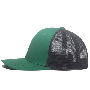 Casquettes de baseball trucker en maille personnalisées vierges, effet vieilli, 6 panneaux, avec surpiqûres contrastées et fermeture snapback réglable, vente en gros - Product Image 4