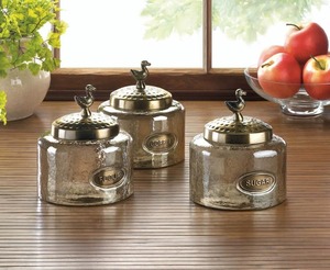 Recipiente de Almacenamiento de Alimentos de Vidrio y Metal, Tapa Abatible de Mármol con Diseño de Rama Dorada, Frasco Hermético para Cocina, Estilo Minimalista - Product Image 5