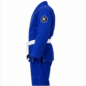 Khwaja refique ullah Enterprises BJJ Kimono <b>Blue</b> <b>Men's</b> Regular Fit Cotton Judo Gi White <b>Belt</b> Included breathable best selling - Product Image 2
