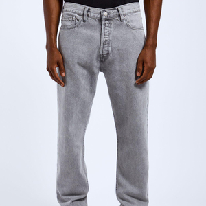 Men's Baggy <b>Jeans</b> Vintage Washed Straight Leg Denim Pants <b>Embroidered</b> Loose Fit Hip Hop Casual Trousers - Product Image 6