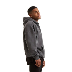 Sweat à capuche en molleton 100 % coton 400 g/m² coupe classique pour homme, couleurs personnalisées, impression numérique, logo personnalisé automne - Product Image 5