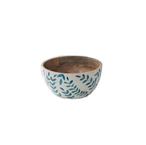 Bol à salade en bois d'acacia vintage moderne, imprimé sur mesure, ustensile de cuisine unique, poli, pour servir lors de fêtes, nouveau, durable, BS - Product Image 1