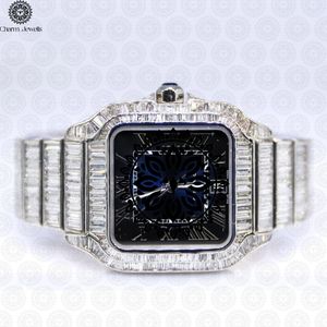 Charm Jewells Montre mécanique analogique de luxe pour homme en acier inoxydable avec verre cristal, cadran de 40 mm, résistance à l'eau 10 bars, date automatique - Product Image 2