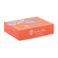 Boîte cadeau pour pâtisserie artisanale avec fenêtre transparente |   Boîte d'emballage en papier imprimé pour pâtisseries sucrées, biscuits et petits cadeaux
