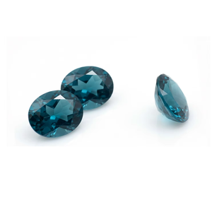 Topaze bleue de Londres séduisante, forme ovale, taille 12x10mm, facettée, en vrac, prix de gros - Product Image 1