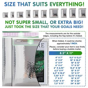 ซองจดหมายสีเงินเมทัลลิกขนาด8.5x11นิ้วแพ็คอยู่300ซองจดหมายบุนวมกันน้ำสำหรับสิ่งที่เปราะบางถุงฟอยล์จัดส่งสินค้า - Product Image 4