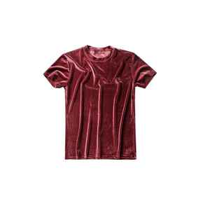 Professional Manufacture OEM Service New Design Women Velvet Eco Friendly Quick Dry Breathable T Shirts - Product Image 1