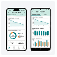 RoyalCraft Enterprise Version, Aplicación Híbrida Móvil para Seguimiento de Dieta, Planificador Nutricional, Contador de Calorías, Aplicación de Bienestar