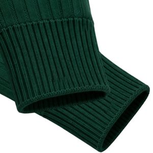 Suéter Polo de Punto Acanalado Verde Bosque, Manga Larga, Cuello con Botones, Informal, Suave y Cálido para Invierno, Personalizable con Logotipo Premium para Hombre - Product Image 6
