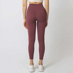 Leggings de yoga pour femmes de haute qualité, respirants, doux, pour l'entraînement, avec logo personnalisé, pantalons de sport mi-longs avec poches, streetwear d'hiver - Product Image 5