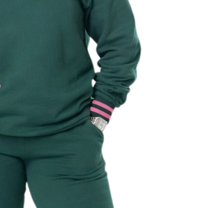   Conjunto Deportivo Verde para Mujer, Dos Piezas, Sudadera Informal y Pantalones Deportivos, Conjunto para Descansar, Ropa Deportiva Cómoda - Product Image 3