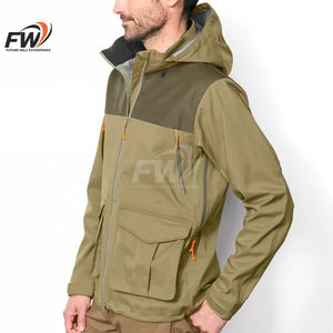 Chaqueta de lana de alta calidad, nueva, sólida, con diseño personalizado, para hombre, a prueba de viento, con múltiples bolsillos, con cremallera, para caza. - Product Image 6