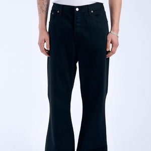 Jeans de mezclilla personalizados OEM de estilo urbano, lavados, holgados, de algodón elástico prémium, informales, de marca privada, al por mayor, de fábrica. - Product Image 5