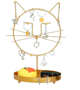 Visage de femme Finition en or Design moderne Porte-bijoux en métal Haute qualité Porte-bijoux en métal de luxe polyvalent Prix d'usine - Product Image 2