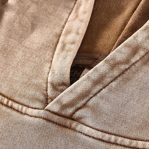 Vente directe usine, prix de gros : Sweat-shirts basiques pour hommes, unis, hiver, effet délavé, avec logo personnalisé, haute qualité, respirants - Product Image 3