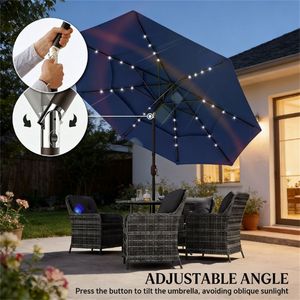 Ombrellone da Esterno Blu Navy per Terrazzo e Cortile, Ombrelloni e Basi per Patio - Product Image 4