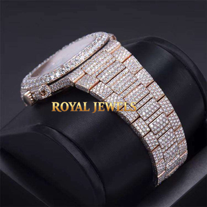 Reloj de Cuarzo con Moissanita, Esfera Cuadrada, Correa de Acero Inoxidable, Lujoso, Unisex, para Fiestas y Uso Diario - Product Image 5