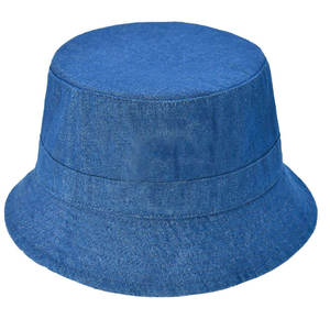 Chapeau Bob en Jean Unisexe Personnalisé Bleu Uni Décontracté Printemps-Été Qualité Supérieure pour Adulte Tendance - Product Image 1