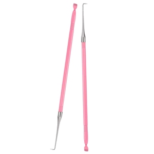 Herramienta Profesional de Acero Inoxidable para Levantar Pestañas, Color Rosa, con Logotipo Personalizado, Punta Suave, Mango Cómodo y Duradero, Portátil, para Uso en Salón - Product Image 1