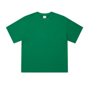 T-shirt décontracté pour homme, coupe oversize, 100 % coton épais, tricoté, séchage rapide, respirant, col personnalisé, épaules tombantes, idéal pour l'été - Product Image 3