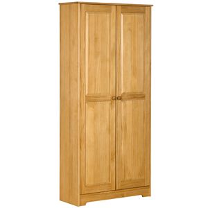 Armadio dispensa moderno da 170 cm in pino, autoportante, con ante e ripiani per cucina o sala da pranzo - Product Image 1