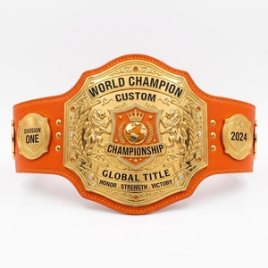 Premium PU Leather Victory <b>Belt</b> with Ornate Gold <b>Tone</b> Plates for Martial Arts, Wrestling, Sports Events and Championship Award - Product Image 5